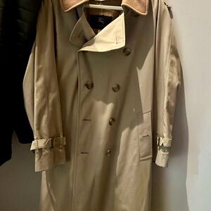 Burberry Tan Double-Breasted Trench Coat